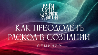 Как преодолеть раскол в сознании. Семинар В чём суть Духовного развития от школы Сорадения Картинка как преодолеть раскол в сознании. семинар в чём суть духовного развития от школы Сорадения