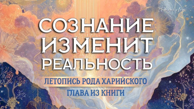 Картинка сознание изменит реальность. летопись рода харийского. глава из книги от школы Сорадения