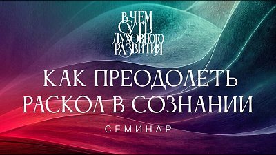 Картинка как преодолеть раскол в сознании. семинар в чём суть духовного развития от школы Сорадения