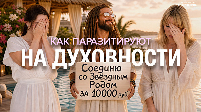 Картинка как паразитируют на духовности от школы Сорадения